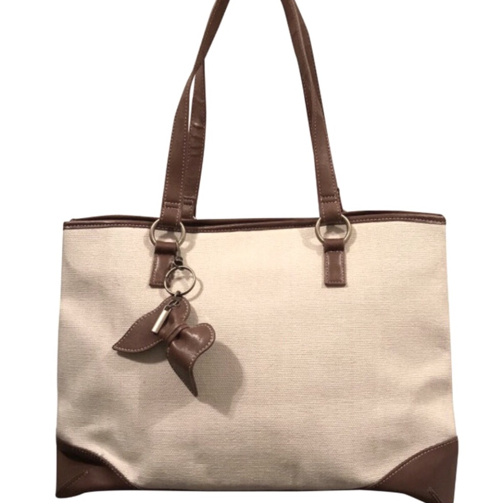 Coldwater Creek Canvas Shoulder Bag / Tote w/ Wallet